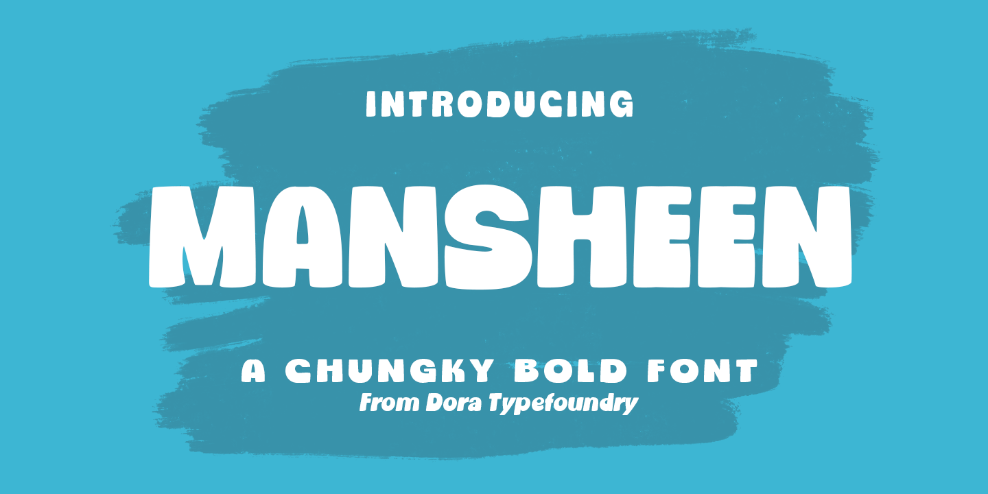 Beispiel einer Mansheen Italic-Schriftart